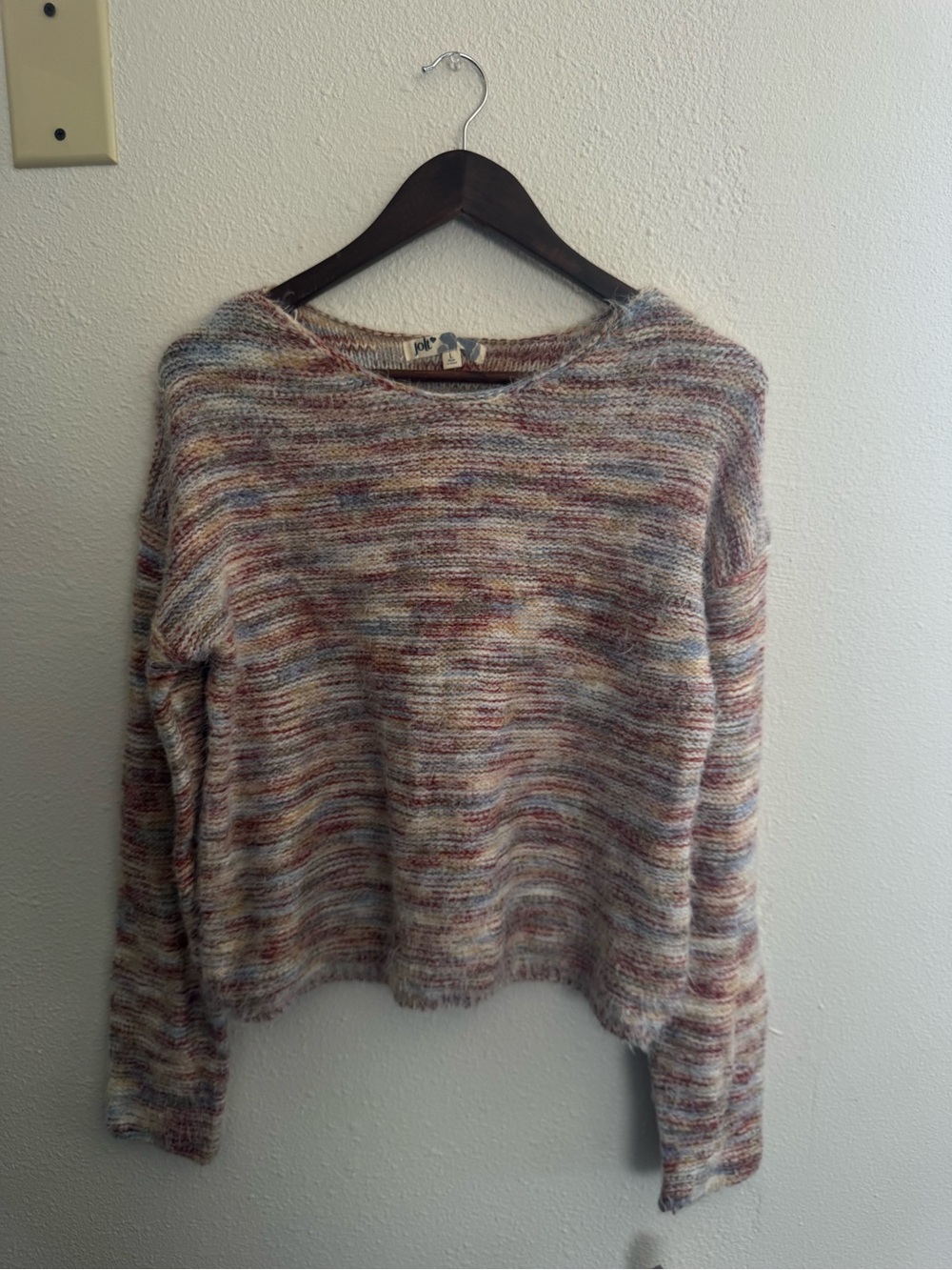Jolt Multicolor Cream Crewneck Sweater